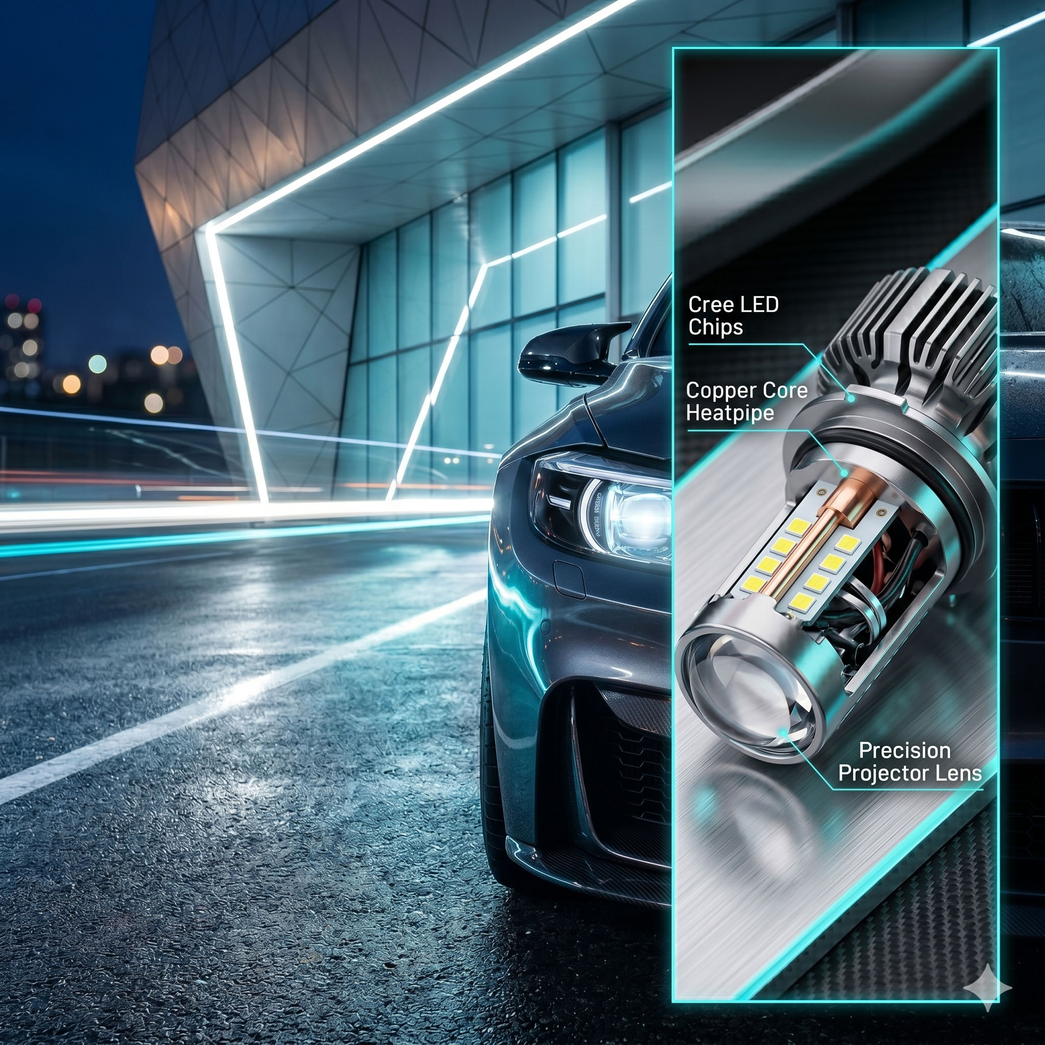 Car LED Projectors 2 Inch Variant